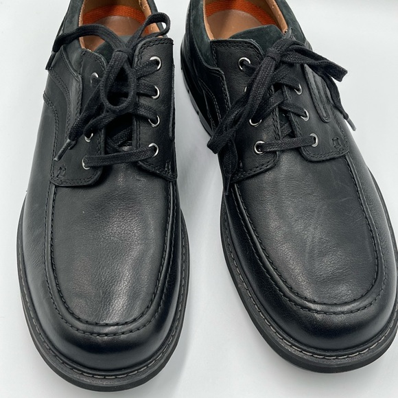 Men’s Clark’s Unstructured Black Leather Oxfords Size 11 - Picture 13 of 16